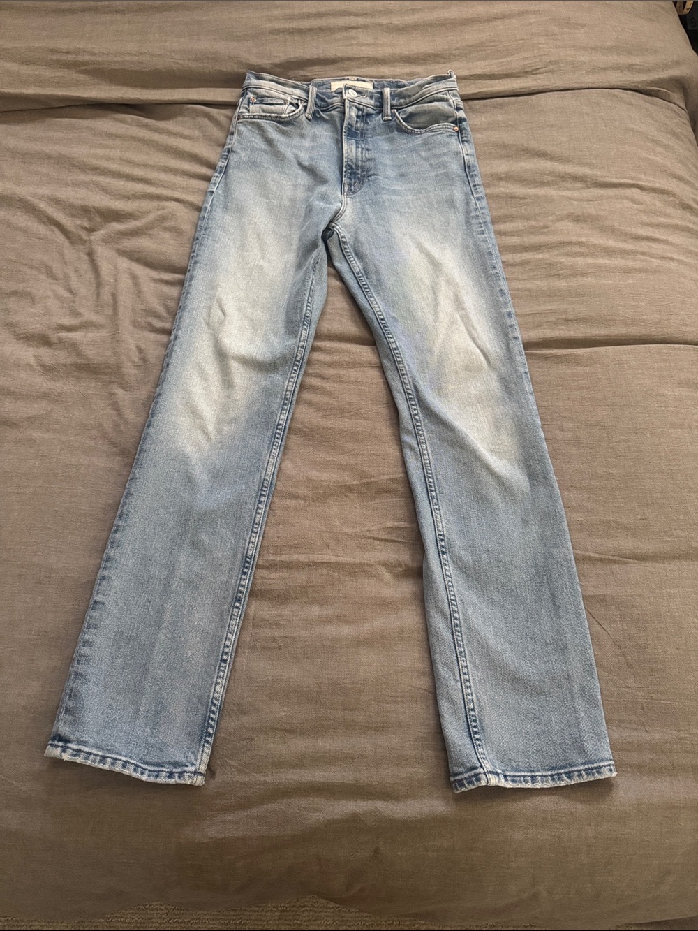 MOTHER Light Wash Bootcut Jeans - Light Blue